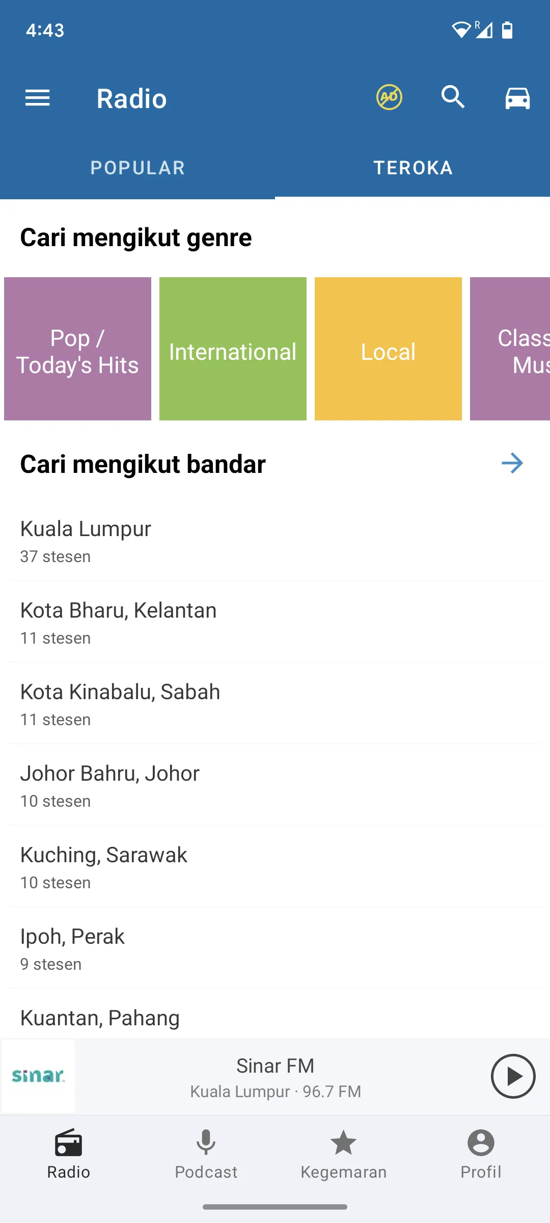 Radio FM Malaysia | Indus Appstore | Screenshot