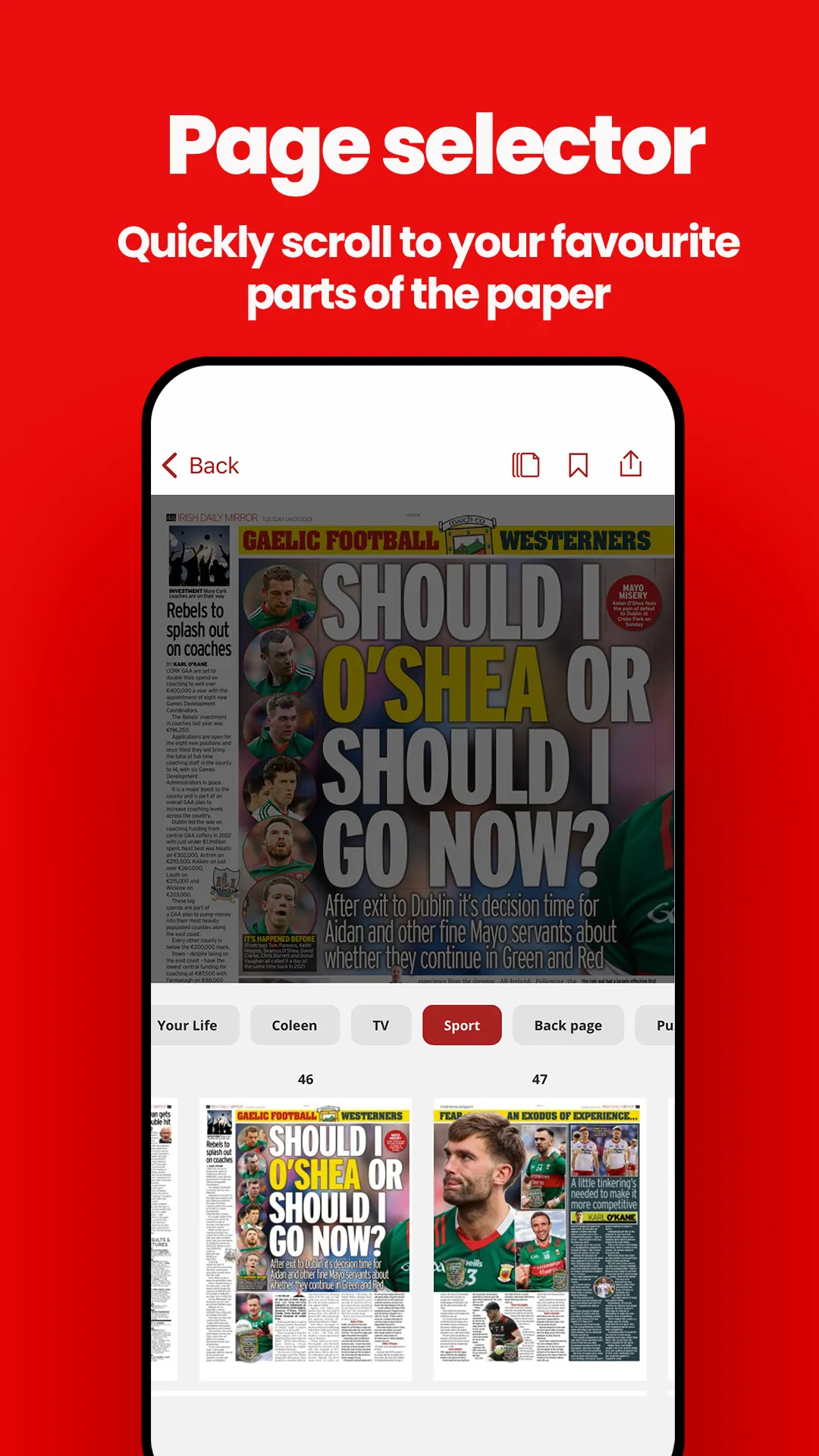 Irish Mirror Newspaper (IE) | Indus Appstore | Screenshot