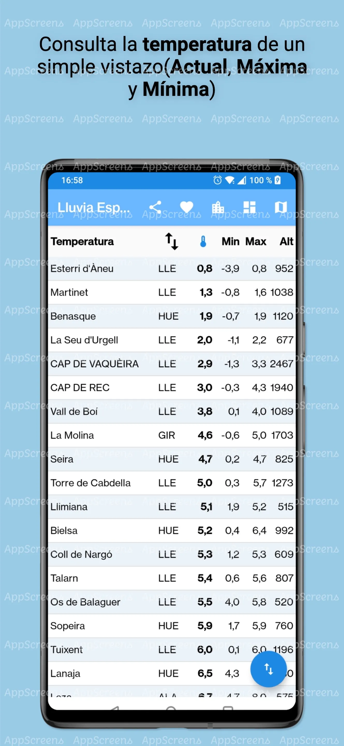 Lluvia España (AEMET) | Indus Appstore | Screenshot