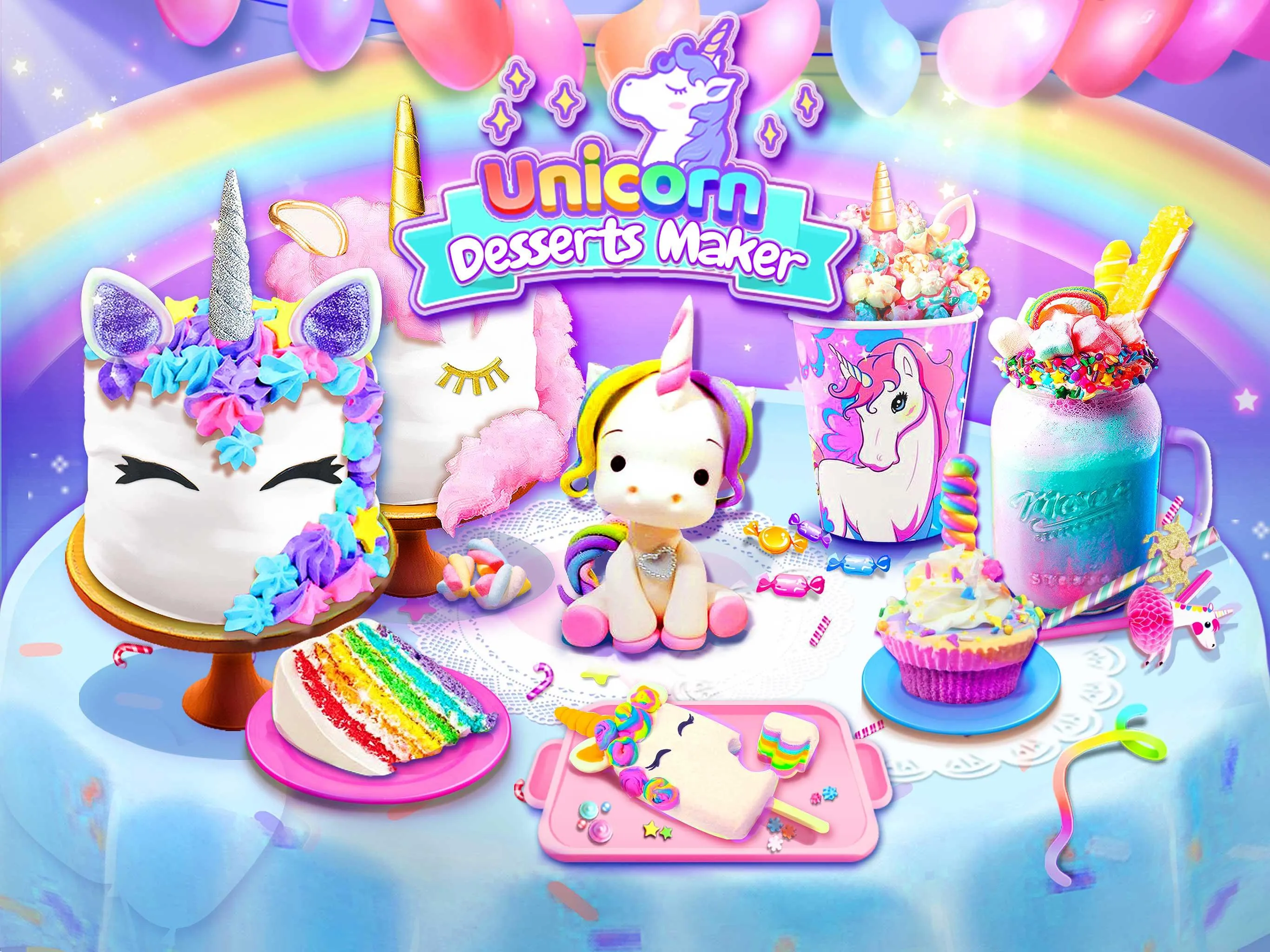 Rainbow Unicorn Foods & Desser | Indus Appstore | Screenshot