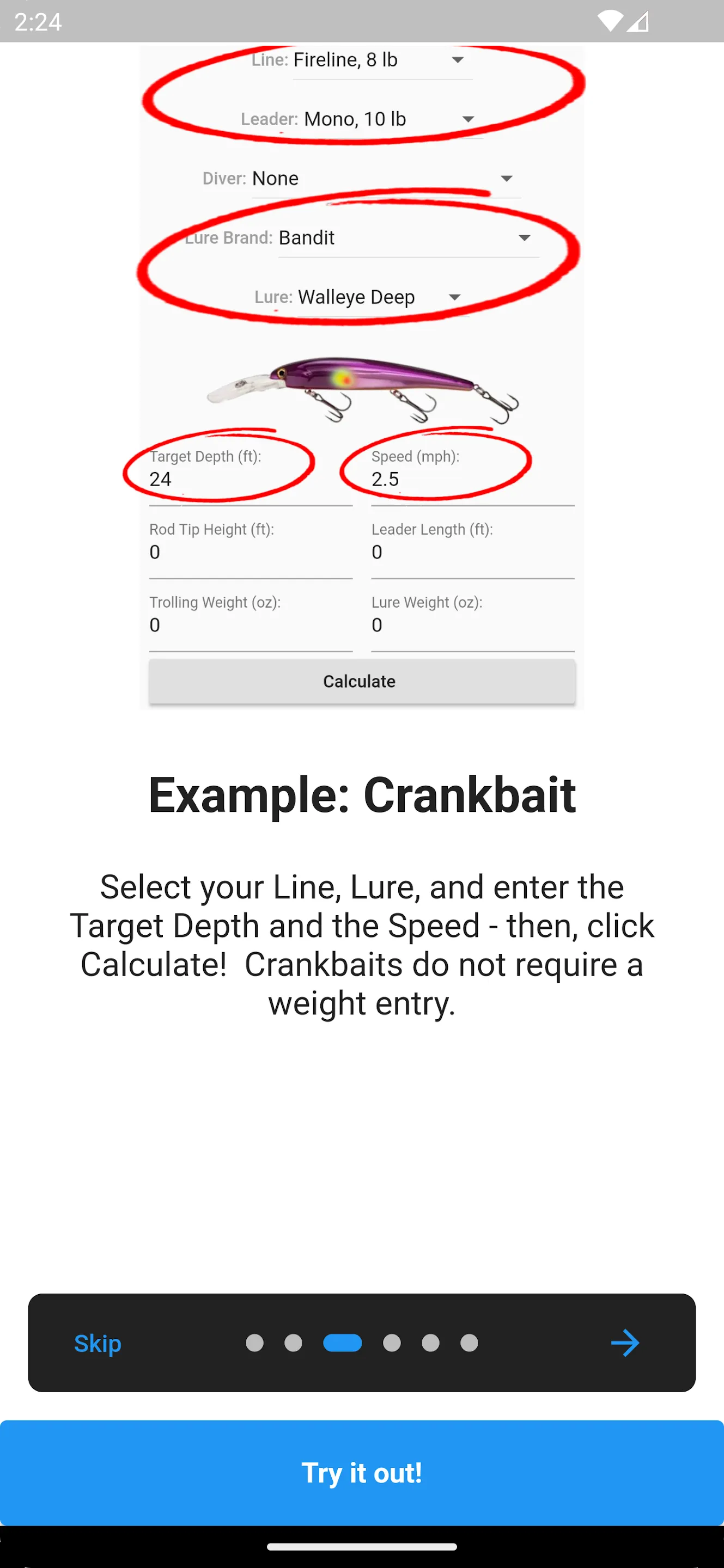 Troll Master Depth Calculator | Indus Appstore | Screenshot