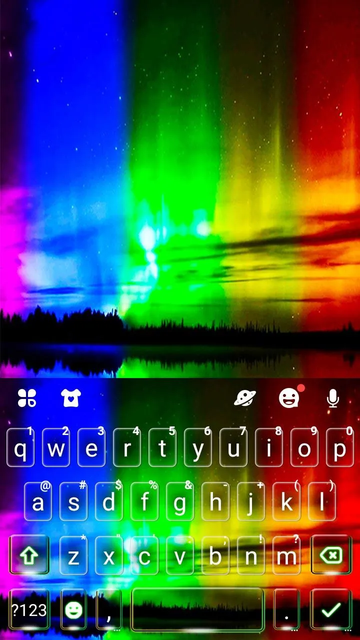 Aurora Nothern Lights Keyboard | Indus Appstore | Screenshot