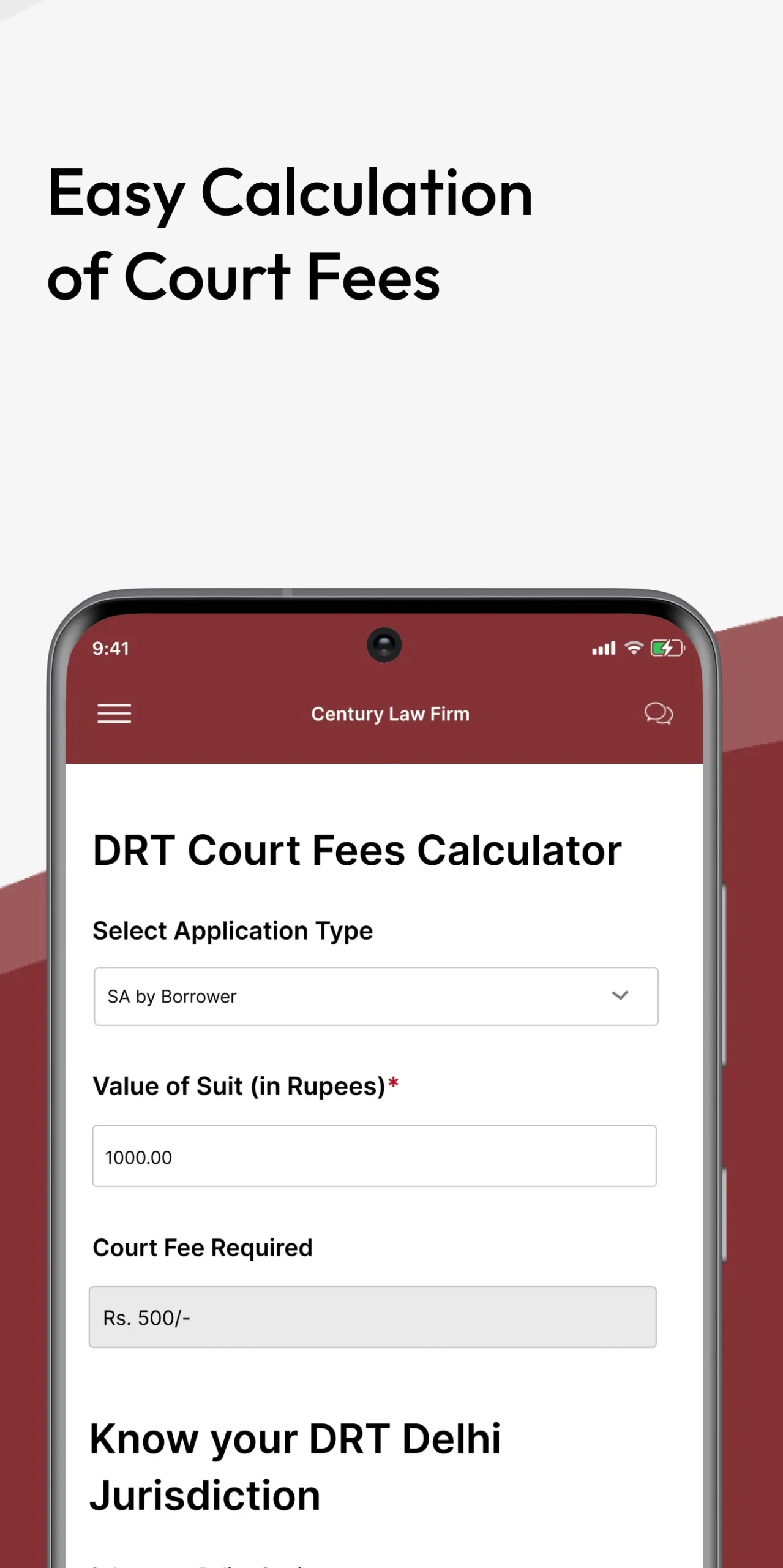 CLF Court Fee Calculator | Indus Appstore | Screenshot