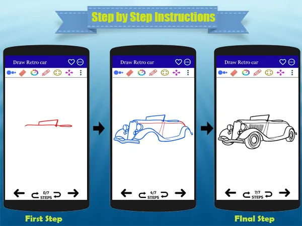 How to Draw Classic Cars | Indus Appstore | Screenshot