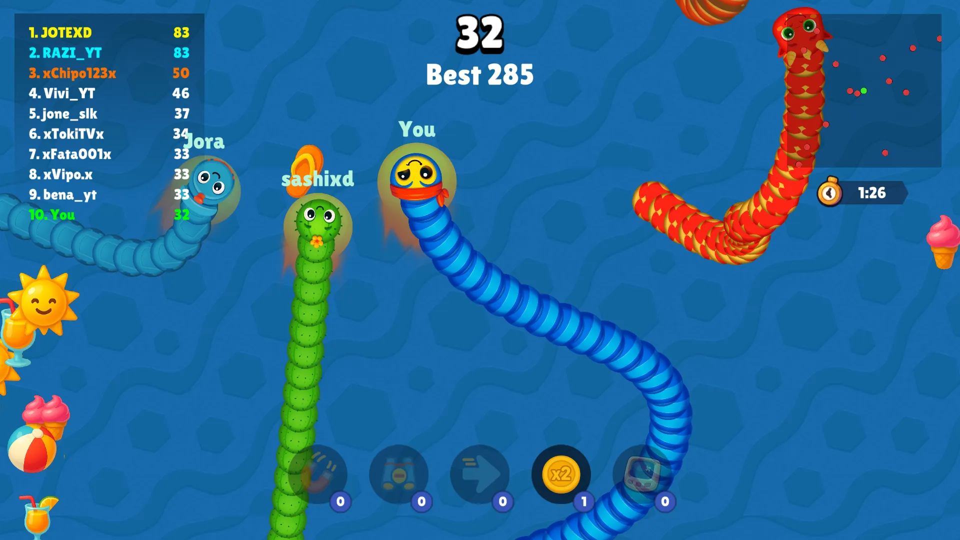 Worm vs Worms: Snake Arena.io | Indus Appstore | Screenshot