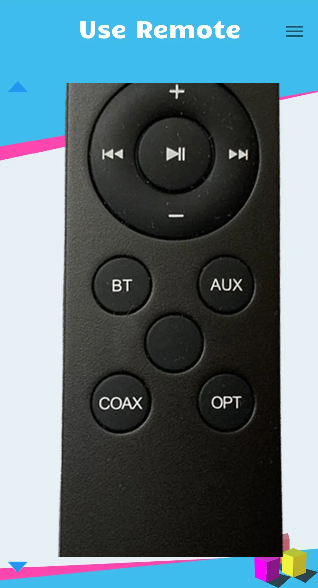 Remote for Taotronics SoundBar | Indus Appstore | Screenshot