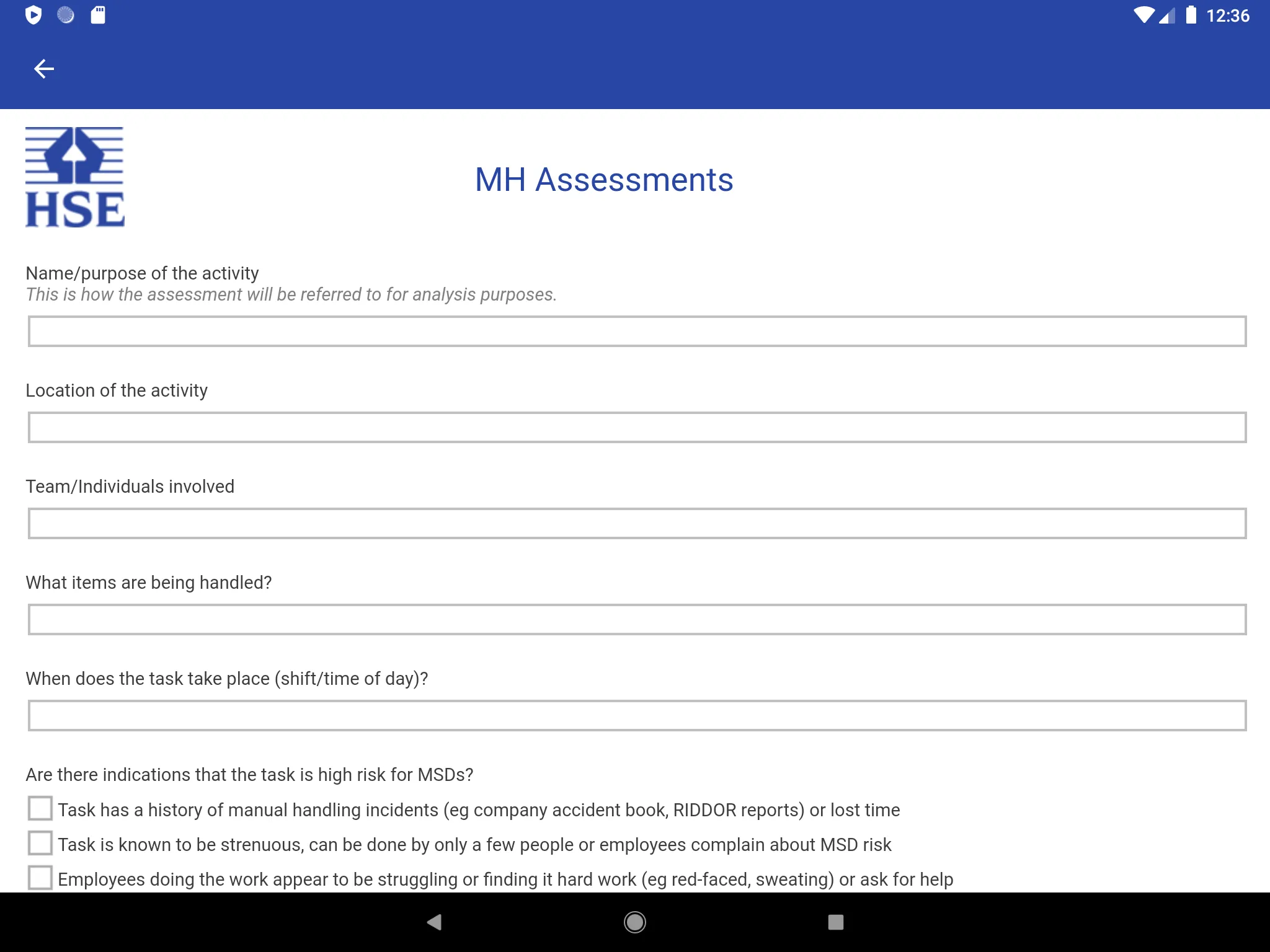 HSE Assessment | Indus Appstore | Screenshot