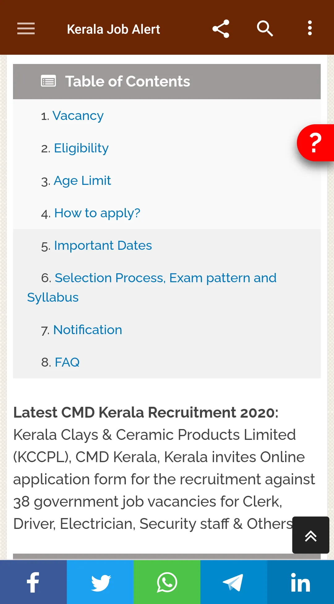 Kerala job Alert | Indus Appstore | Screenshot