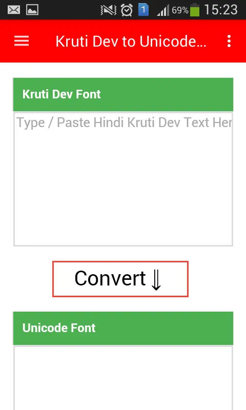 Kruti Dev to Unicode Convertor | Indus Appstore | Screenshot