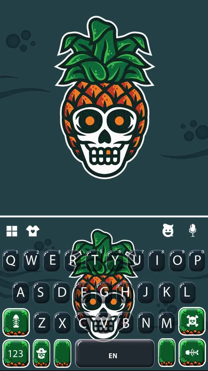 Fun Pineapple Skull Keyboard B | Indus Appstore | Screenshot