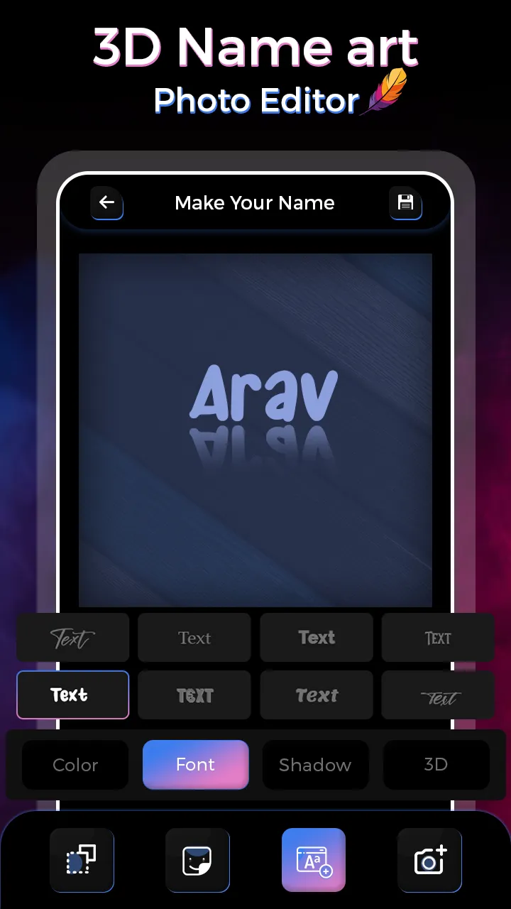 3D Name Art - Text Art Maker | Indus Appstore | Screenshot