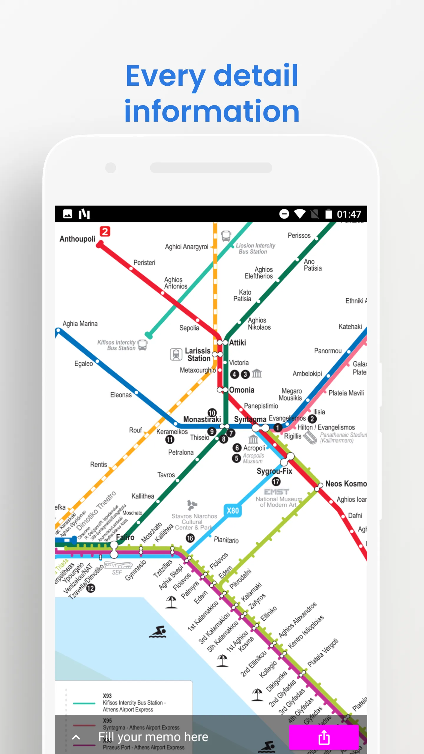 Athens Metro Bus Travel Guide | Indus Appstore | Screenshot