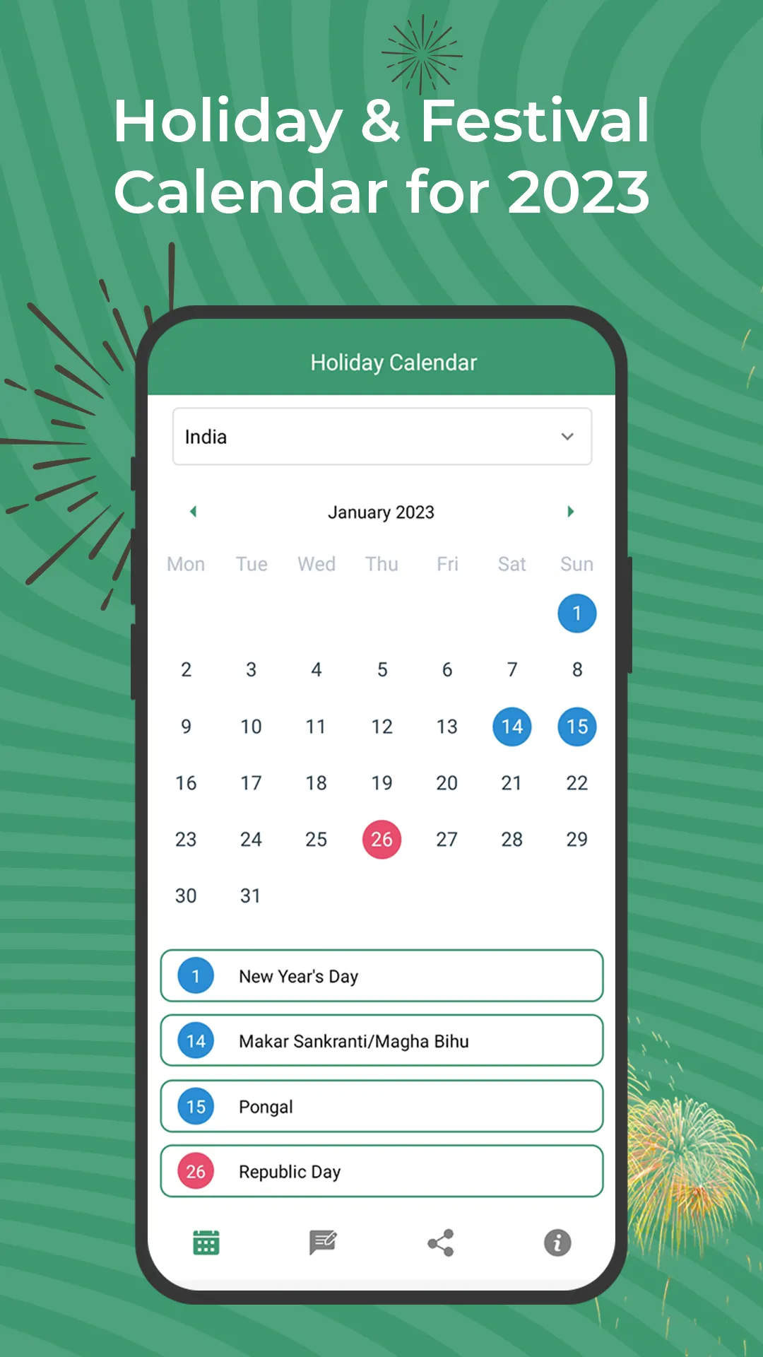 Holiday Calendar 2023 - 24 | Indus Appstore | Screenshot