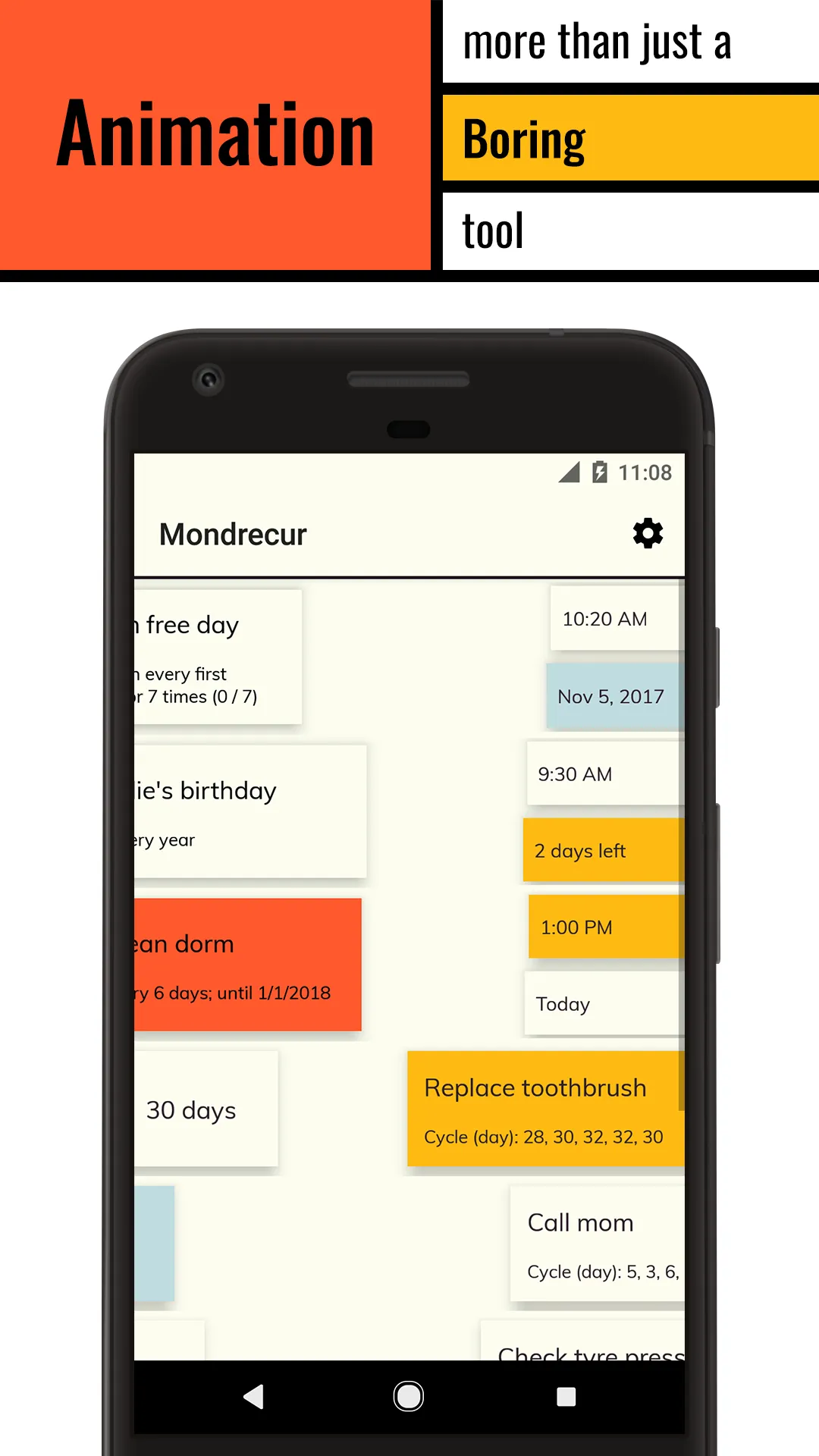 Mondrecur - Reminder & Day Cou | Indus Appstore | Screenshot