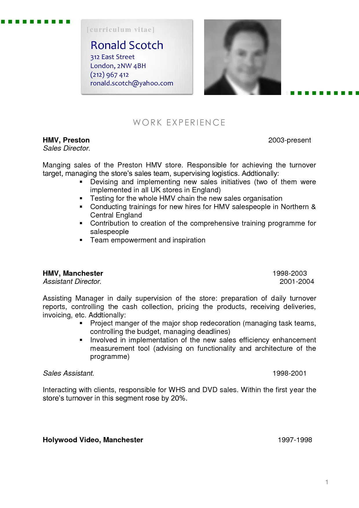 CV Examples: PDF CV Templates | Indus Appstore | Screenshot