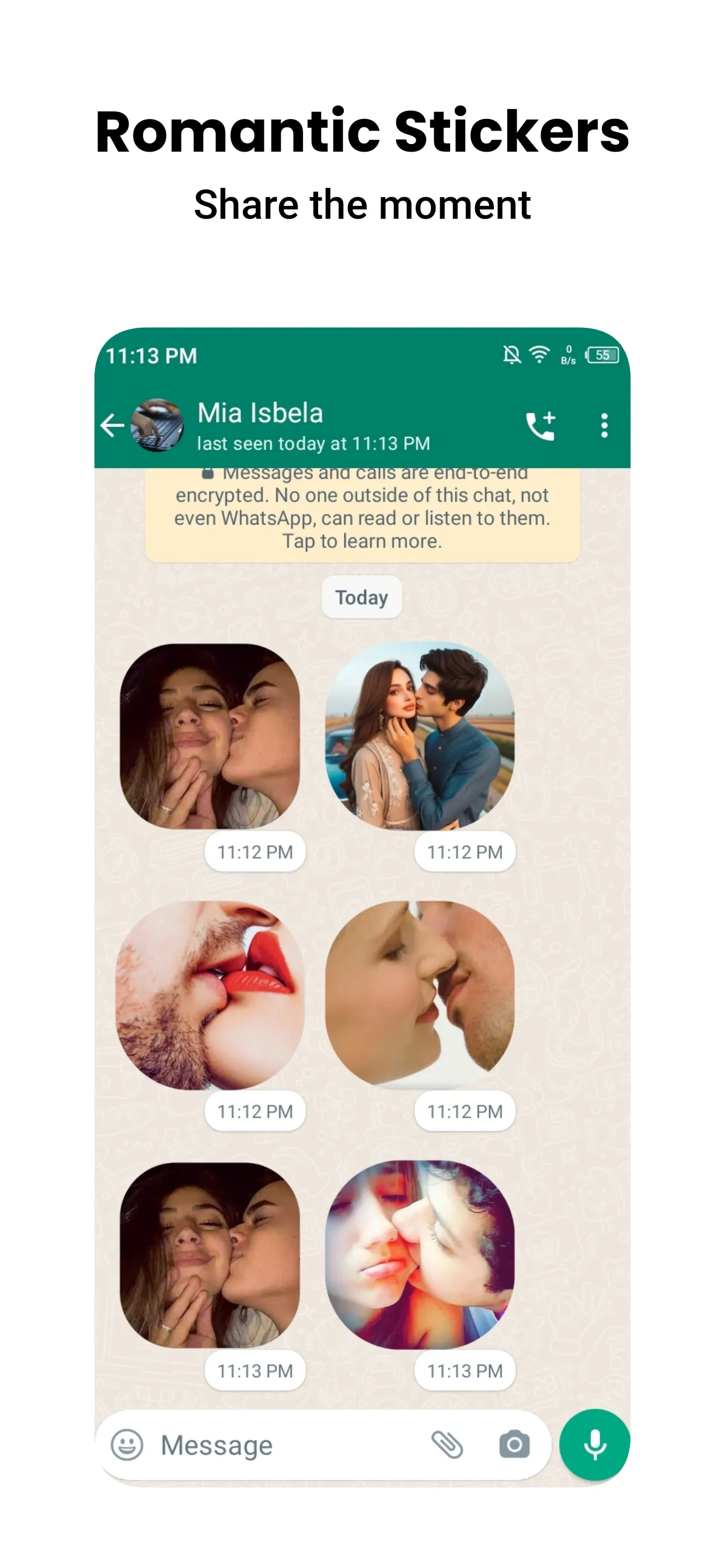 Romantic Stickers - WAStickers | Indus Appstore | Screenshot