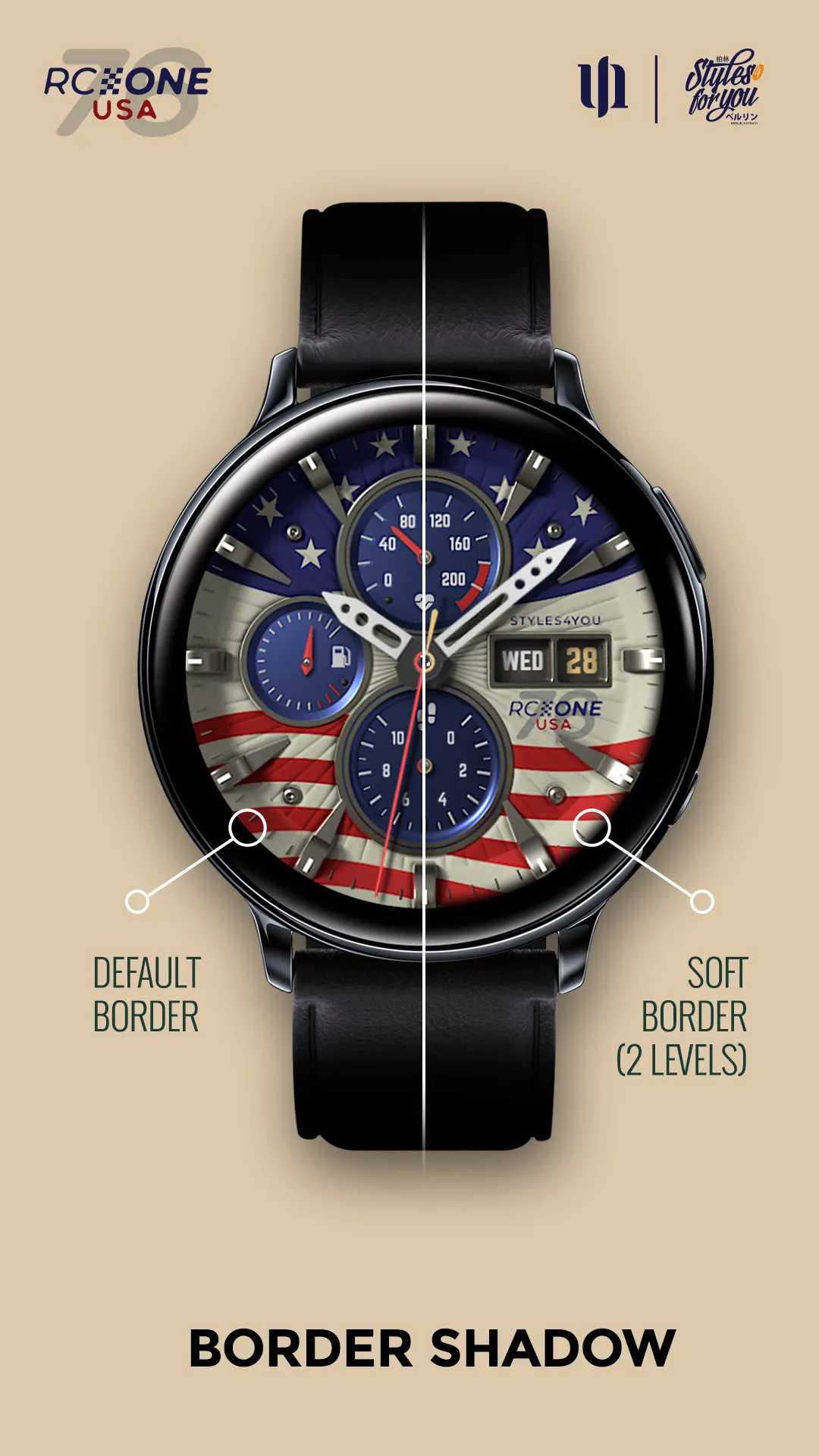 S4U RC ONE - USA watch face | Indus Appstore | Screenshot