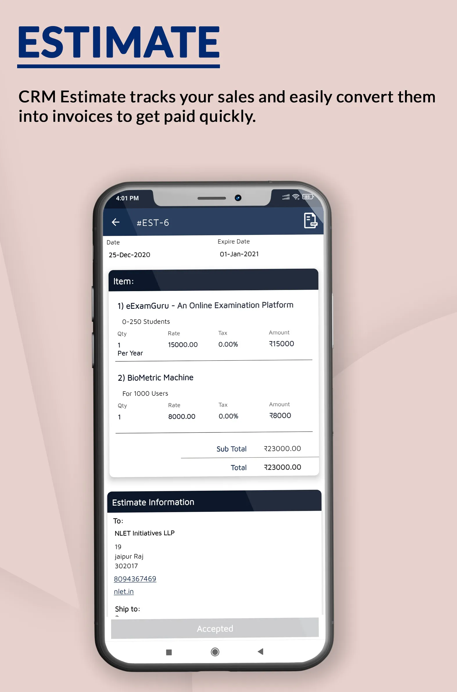 NLET CRM | Indus Appstore | Screenshot