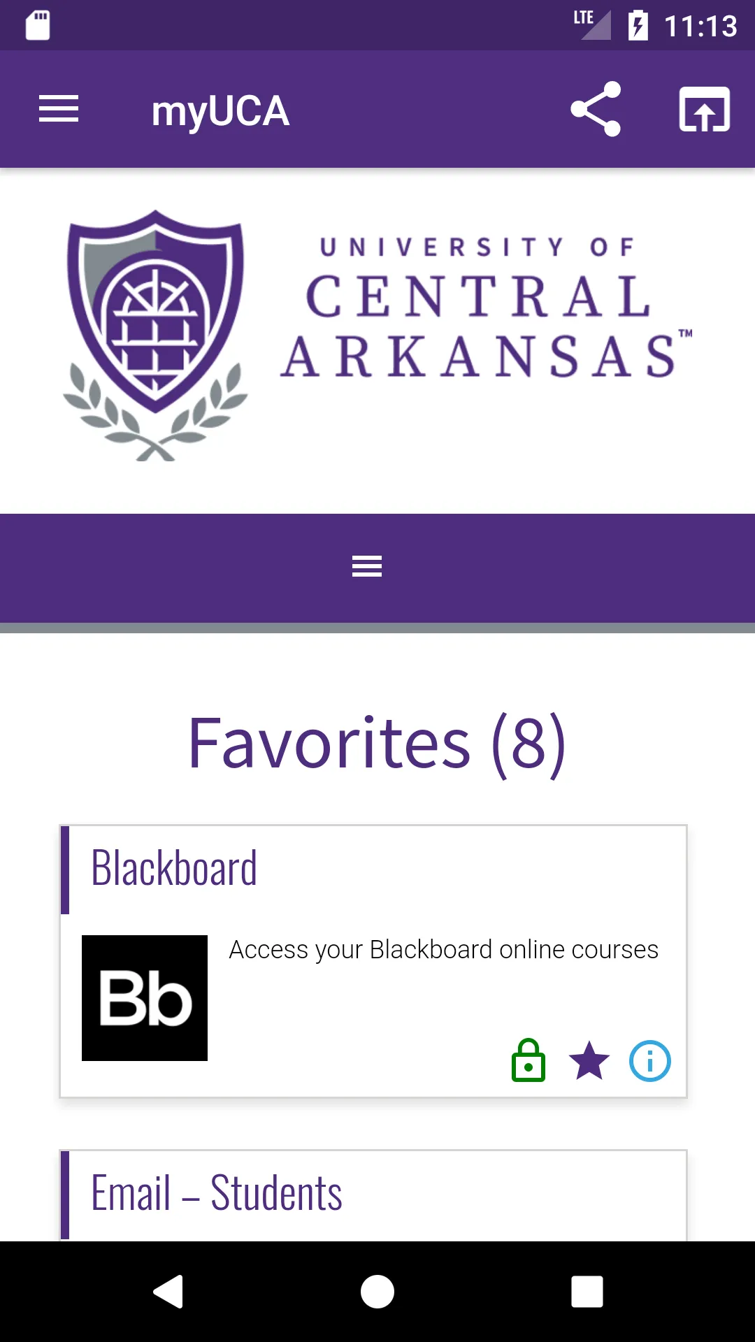 University of Central Arkansas | Indus Appstore | Screenshot