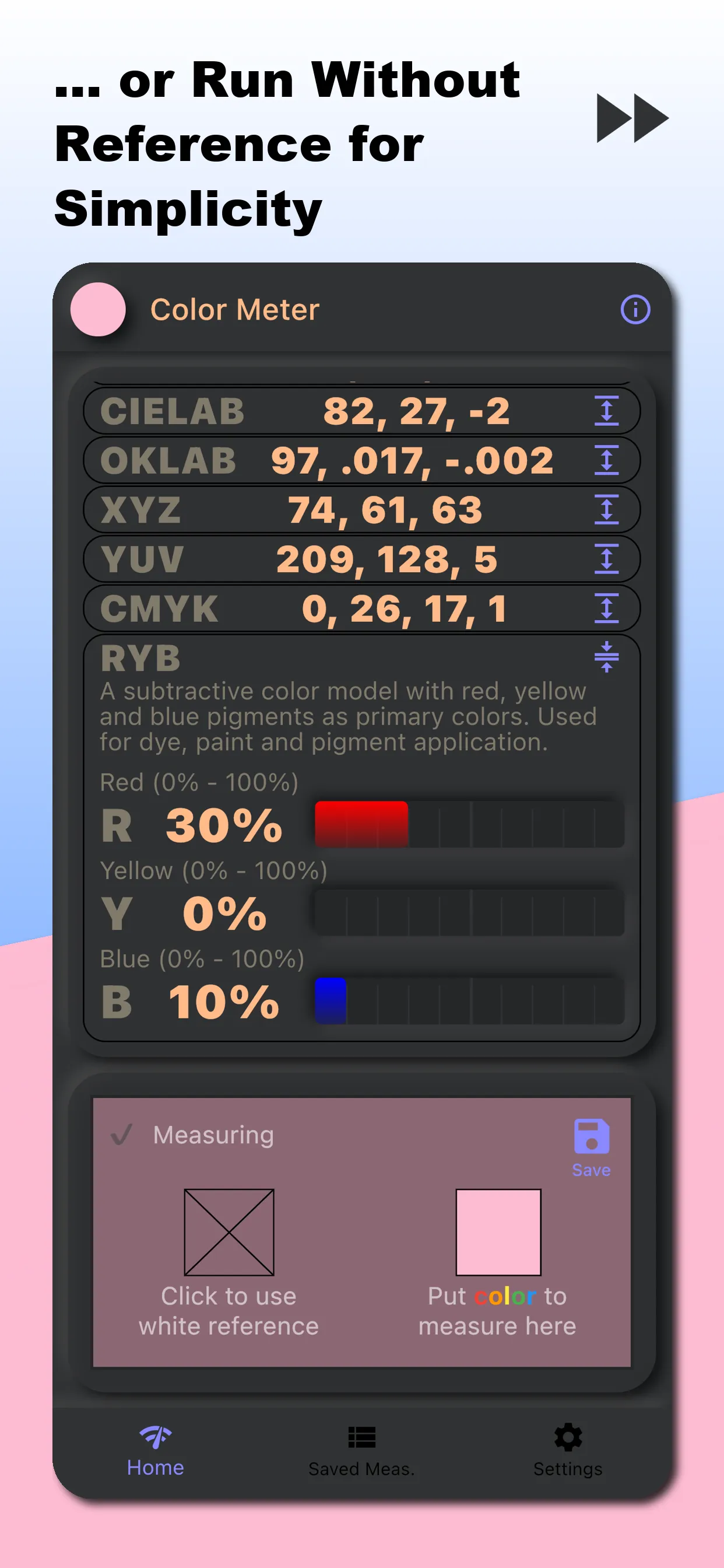 Color Meter - RGB HSL CMYK RYB | Indus Appstore | Screenshot