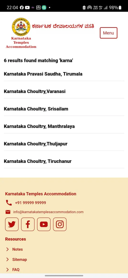 Temples Accommodation | Indus Appstore | Screenshot