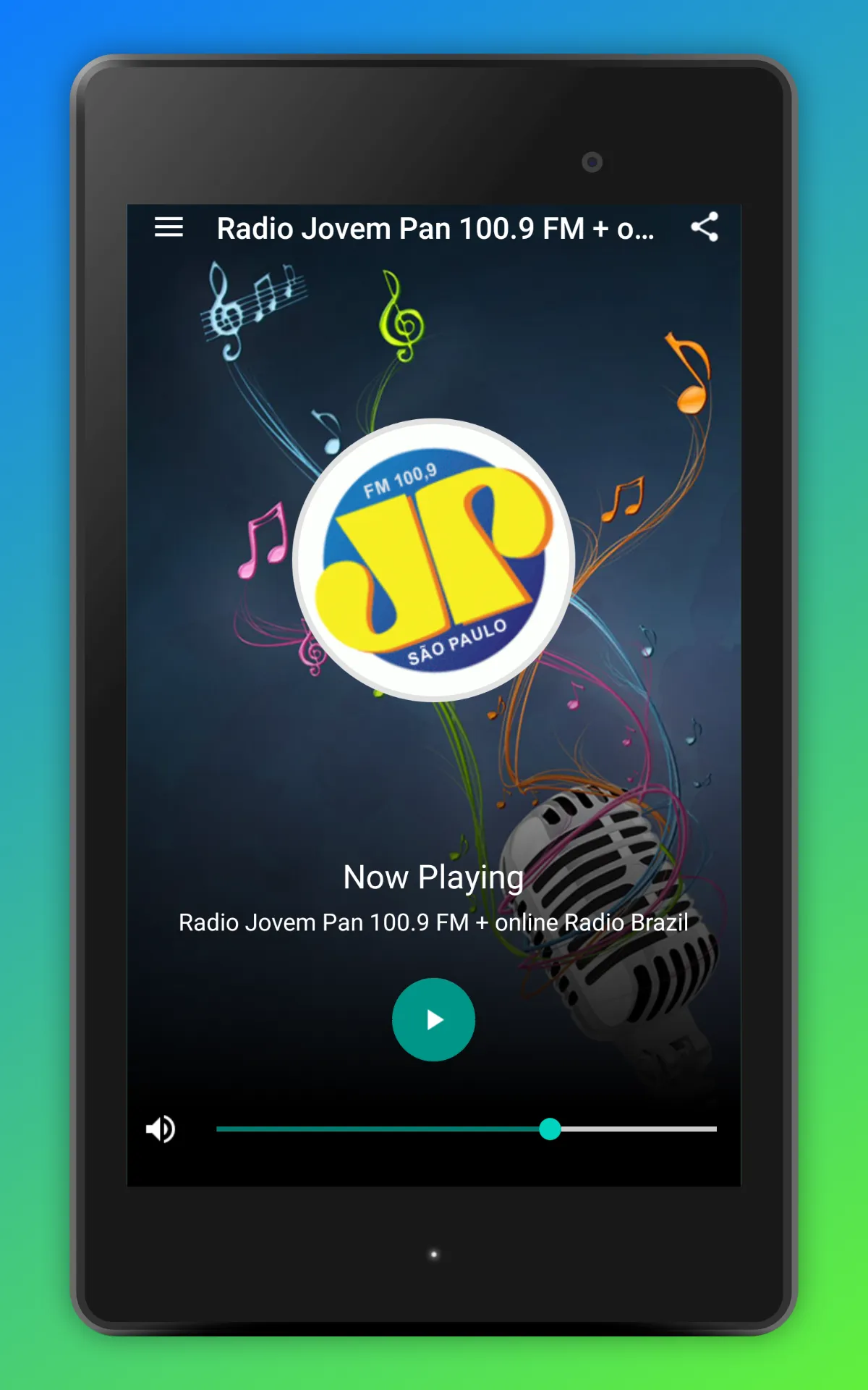 Radio Jovem Pan 100.9 SP FM | Indus Appstore | Screenshot