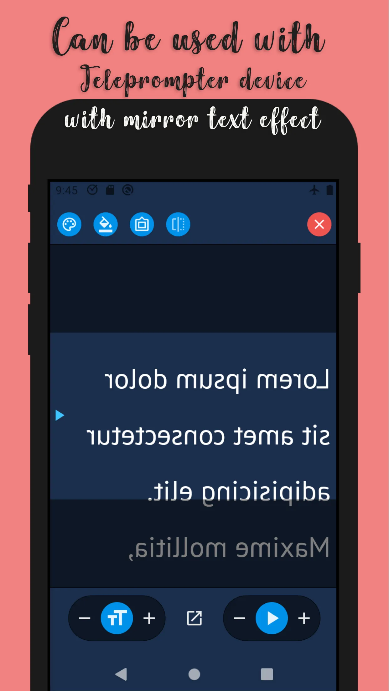 Teleprompter with Video & LIVE | Indus Appstore | Screenshot