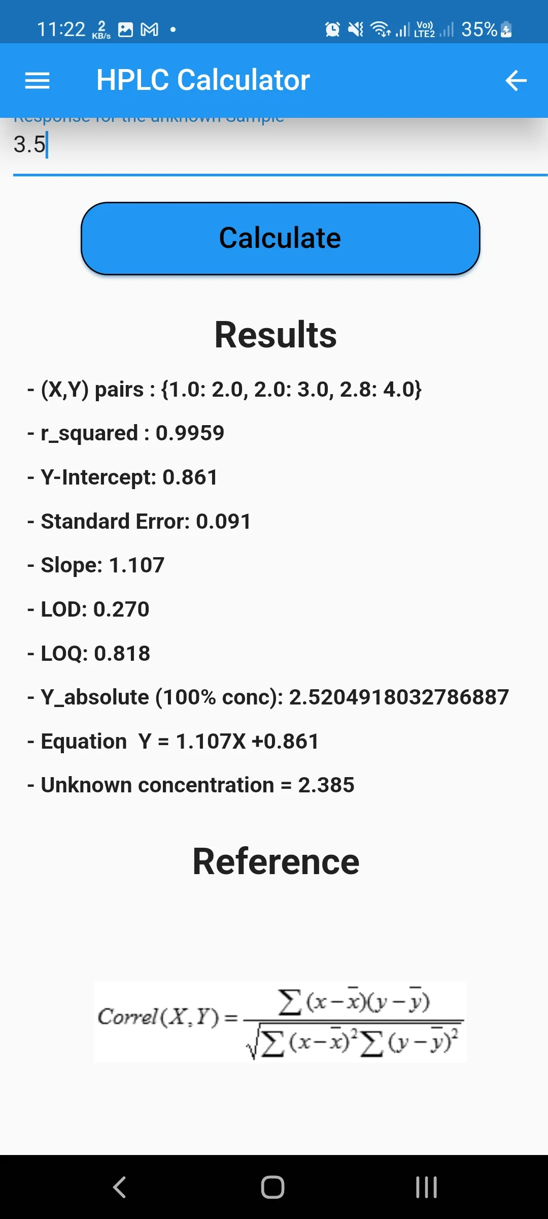 HPLC calculator | Indus Appstore | Screenshot