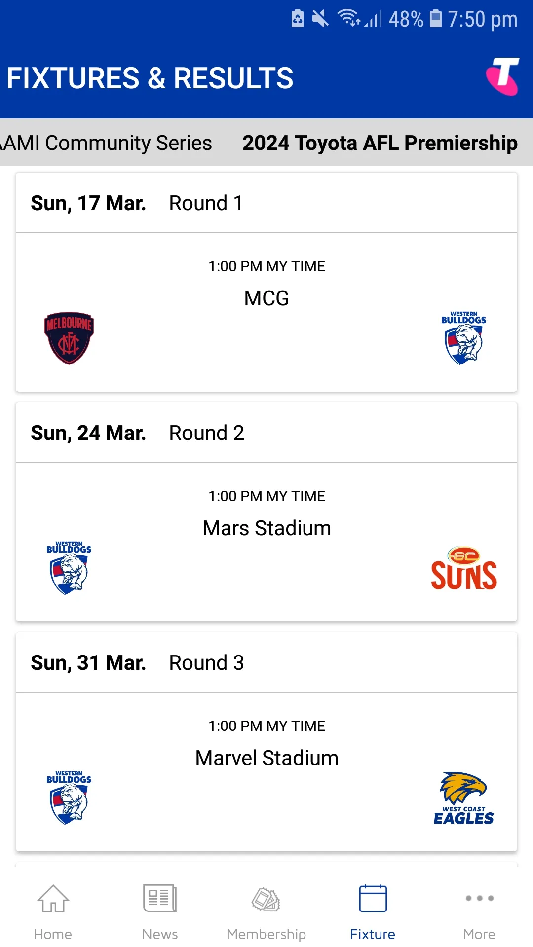 Western Bulldogs Official App | Indus Appstore | Screenshot