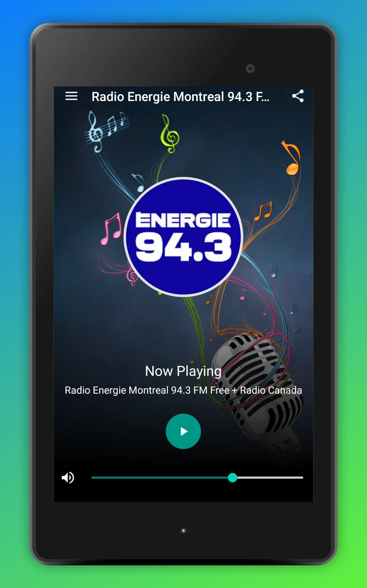 Radio Energie 94.3 Montreal FM | Indus Appstore | Screenshot