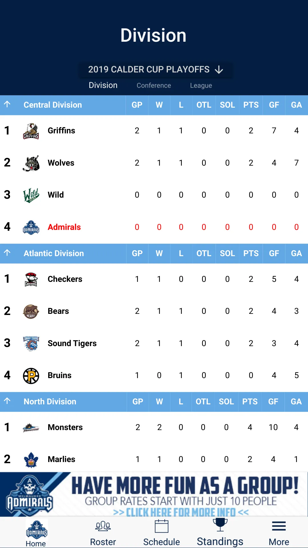 Milwaukee Admirals | Indus Appstore | Screenshot