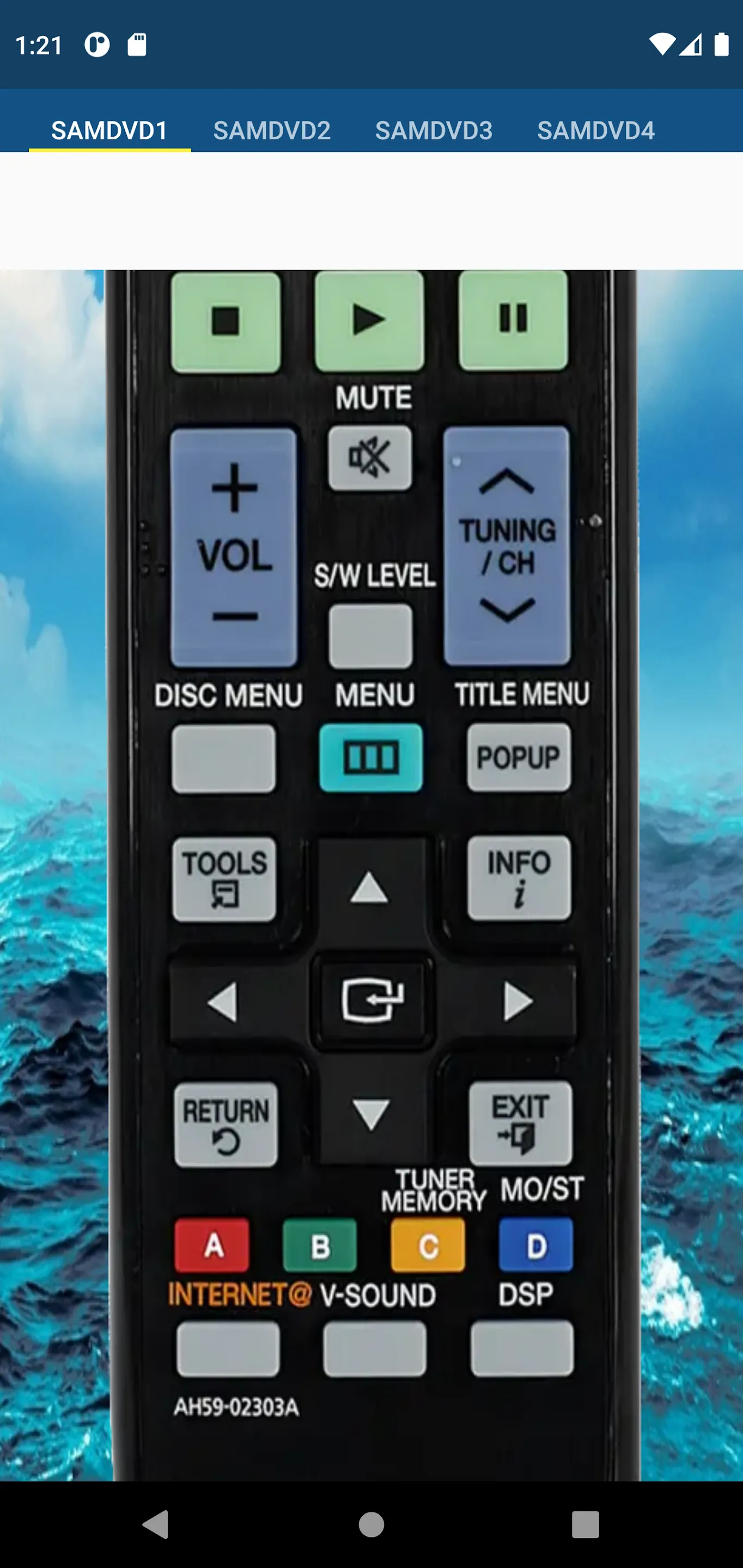 Samsung DVD Remote | Indus Appstore | Screenshot