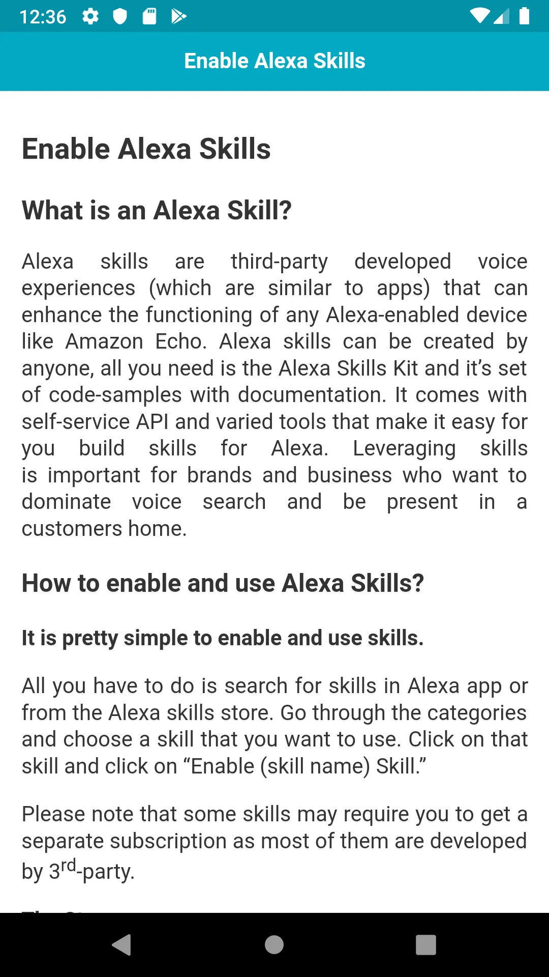 Essential skills for Alexa | Indus Appstore | Screenshot