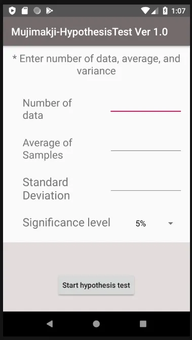 MujiMakji Hypothesis Test | Indus Appstore | Screenshot