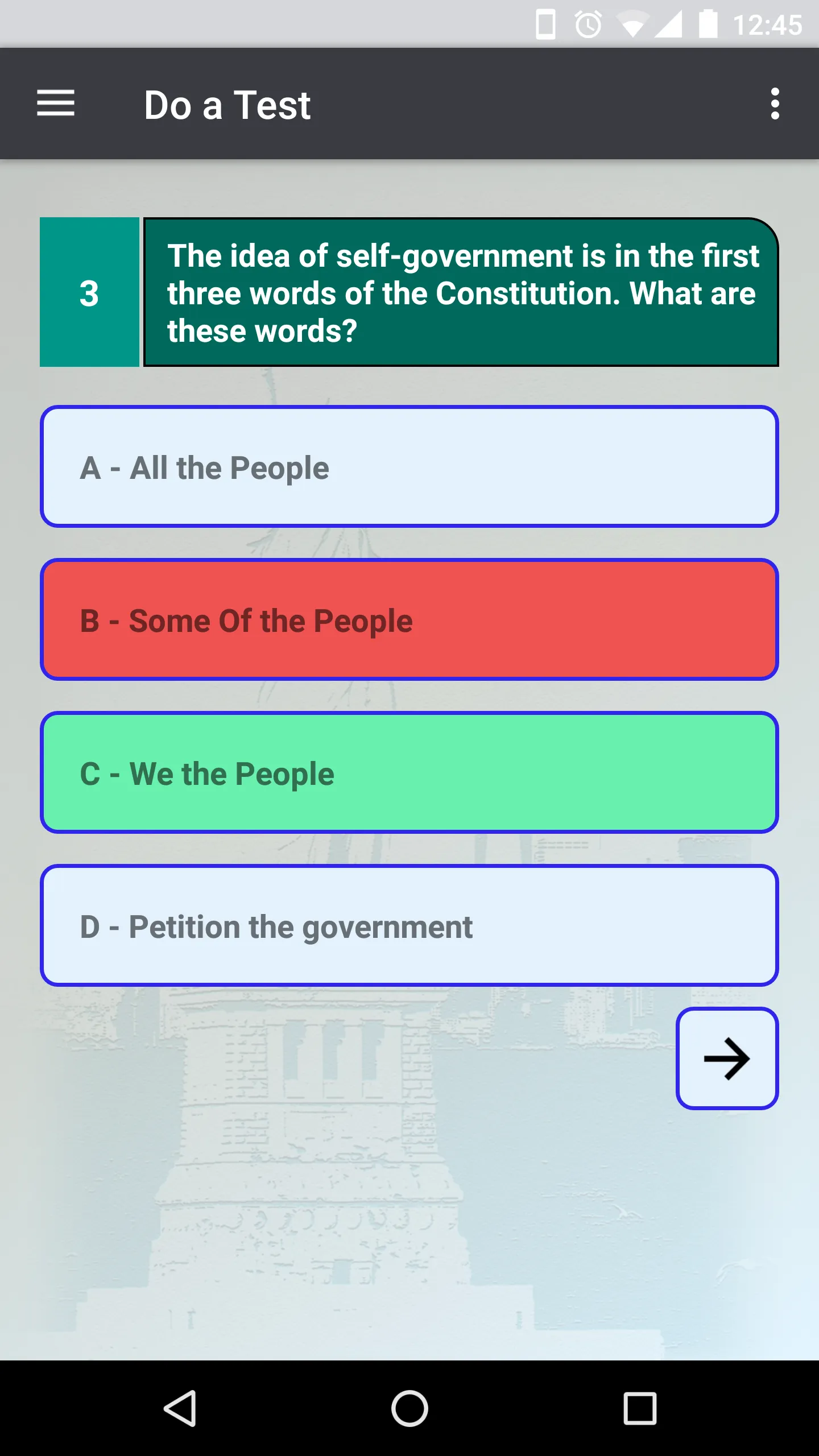 US Citizenship Test 2023 | Indus Appstore | Screenshot