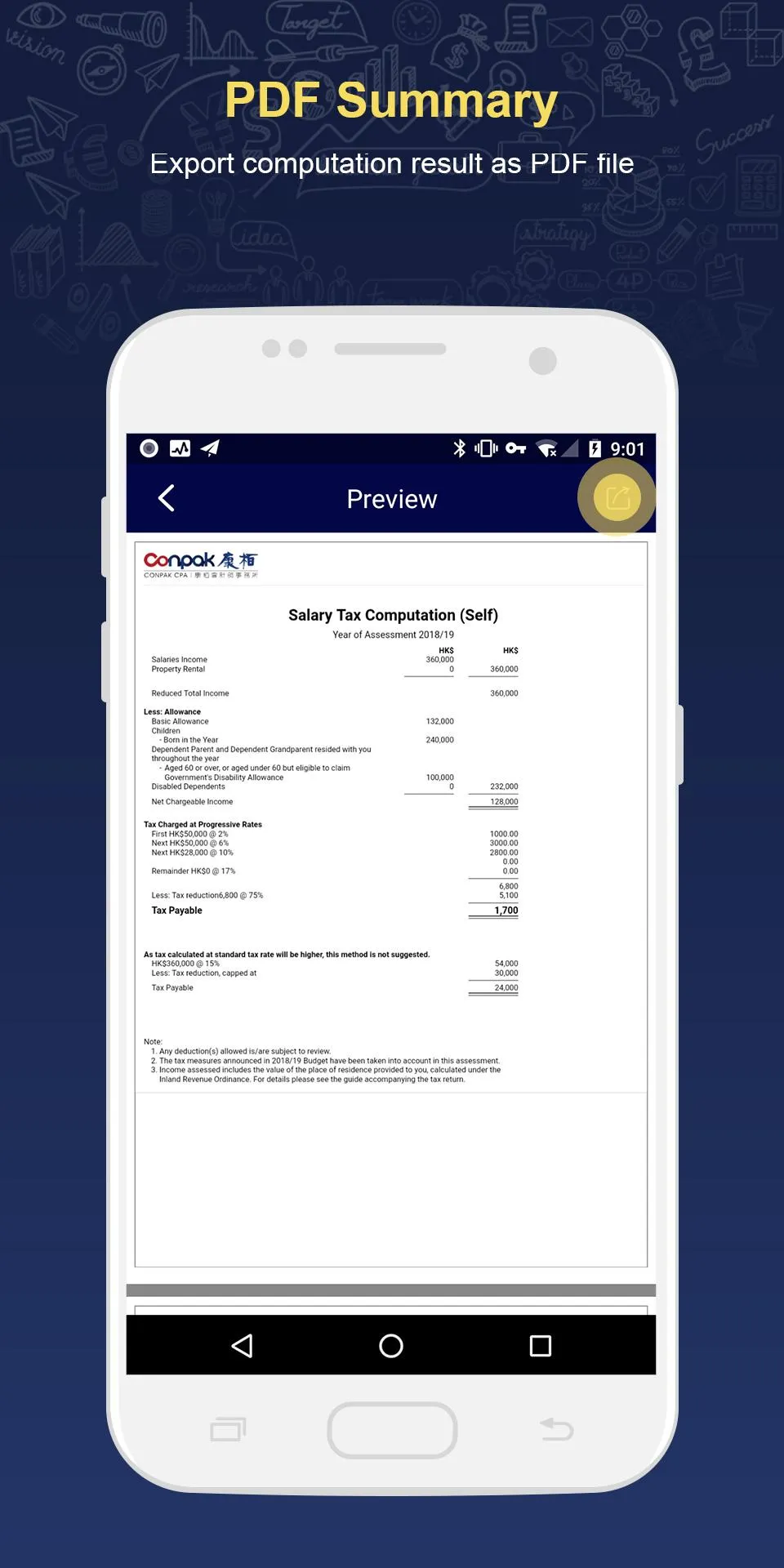 HK Salaries Tax Calculator | Indus Appstore | Screenshot