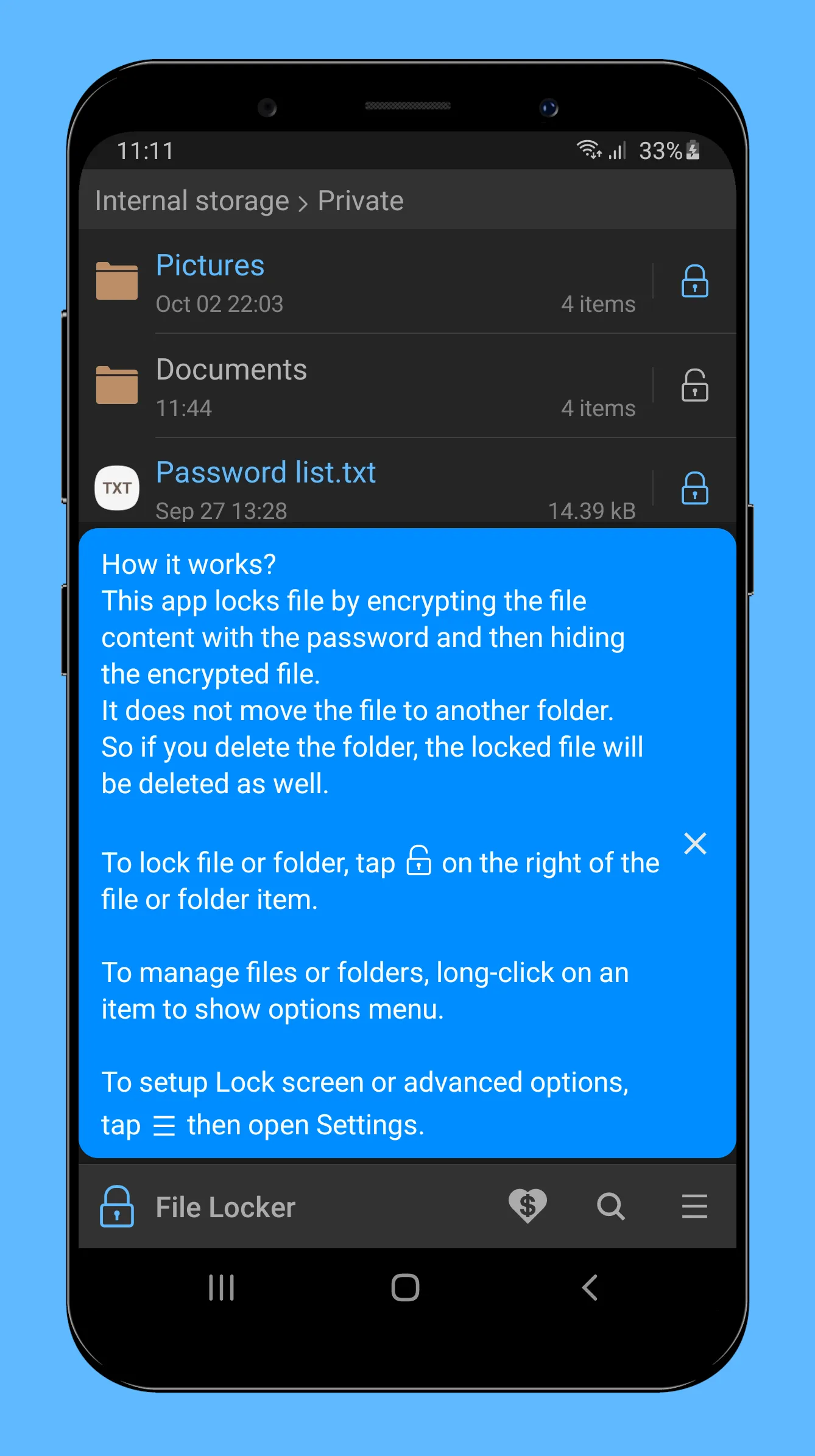 File Locker - Protect files | Indus Appstore | Screenshot