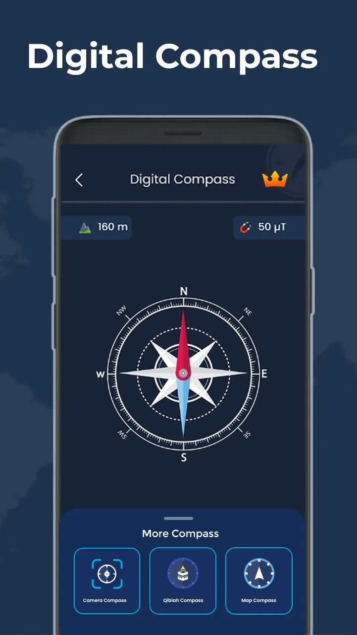 Qibla Compass Map: GPS Compass | Indus Appstore | Screenshot