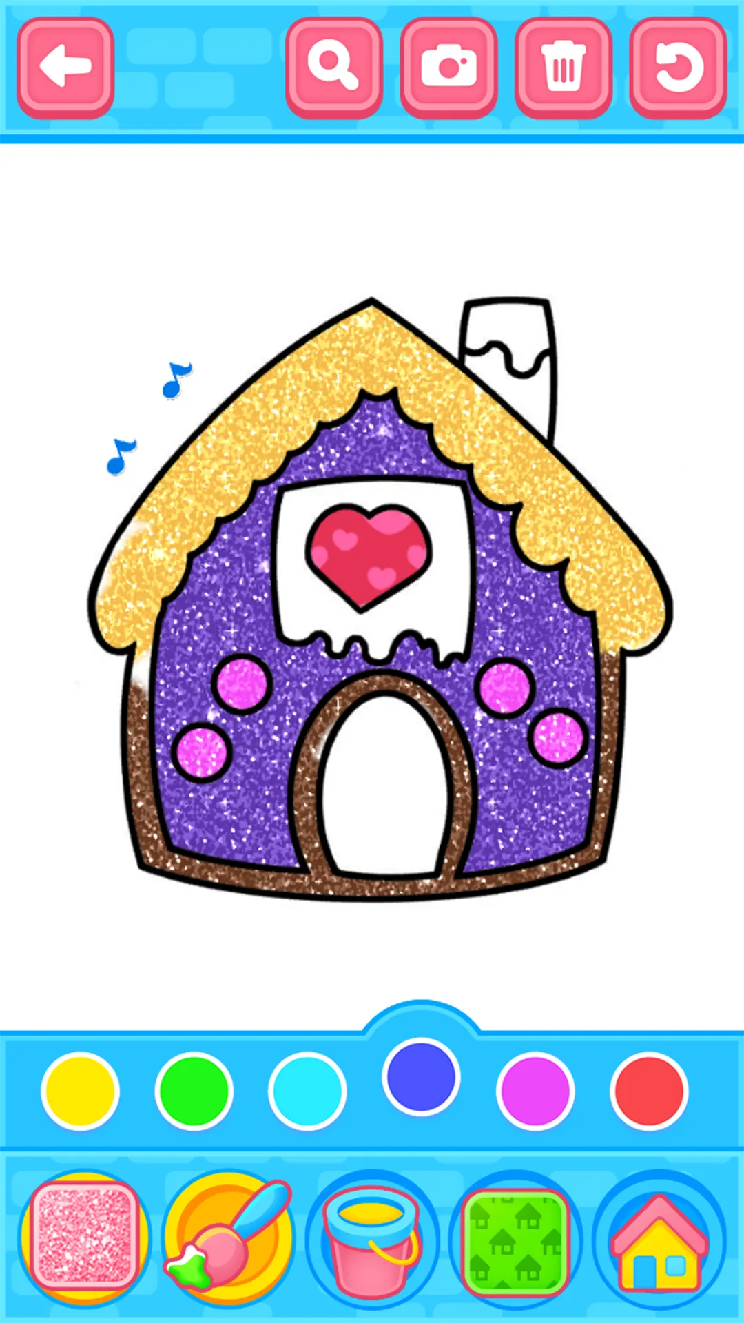 Glitter House Coloring | Indus Appstore | Screenshot