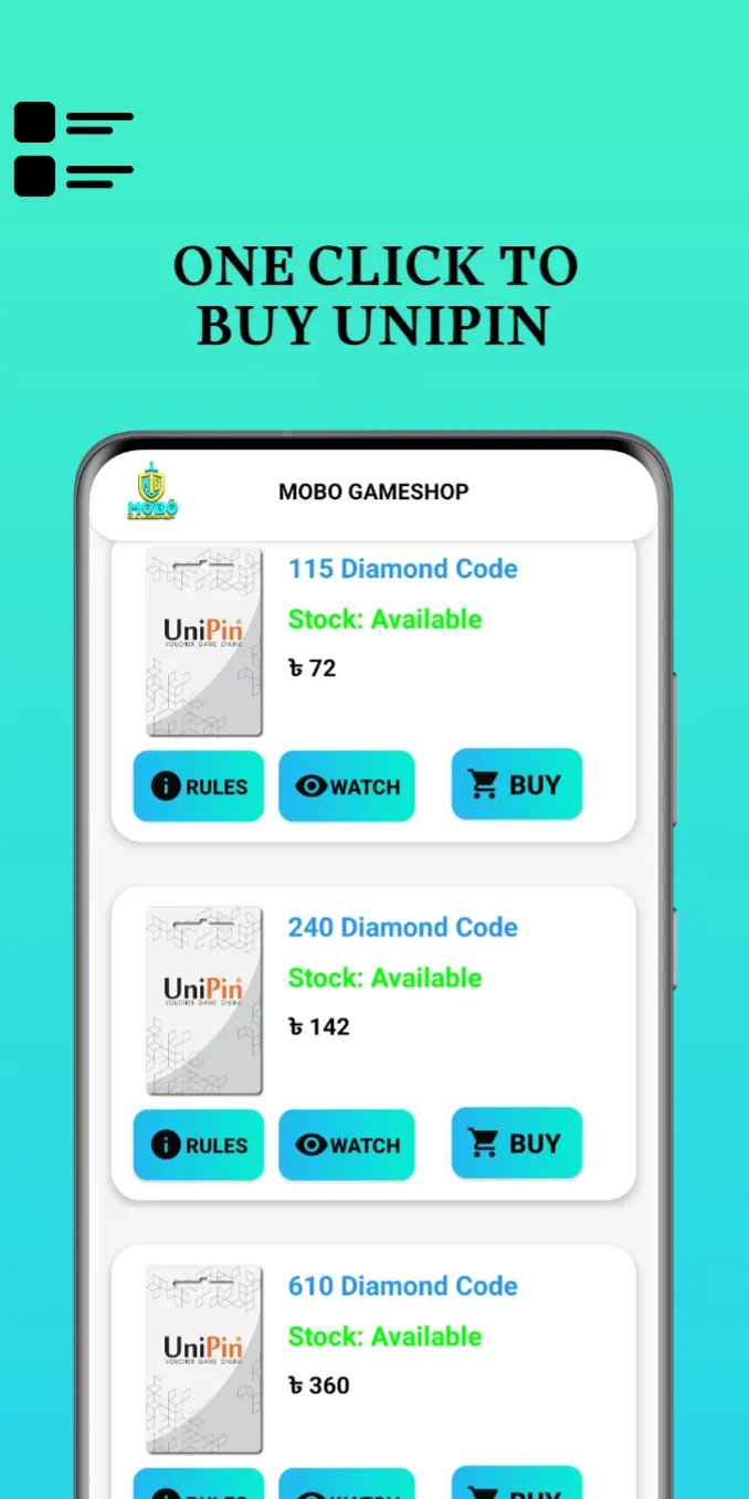 MOBO GAMESHOP: Diamond Top Up | Indus Appstore | Screenshot