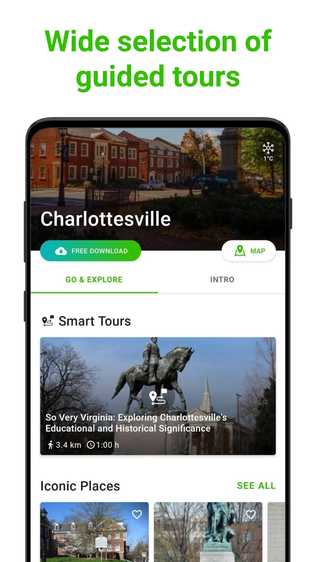 Charlottesville SmartGuide | Indus Appstore | Screenshot