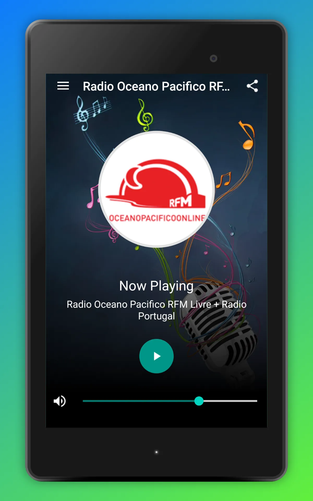 Oceano Pacifico RFM Rádio App | Indus Appstore | Screenshot