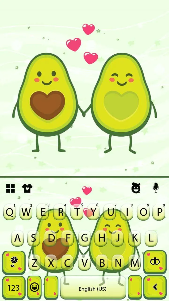 Avocado Love Keyboard Theme | Indus Appstore | Screenshot