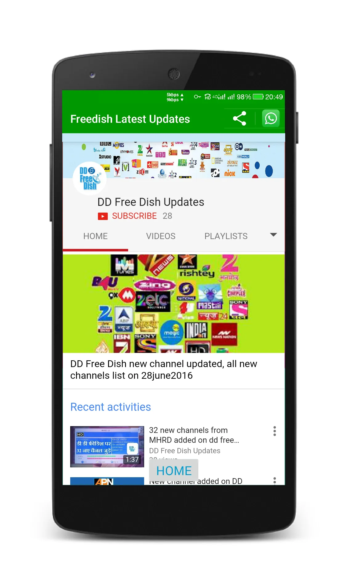 Freedish Updates | Indus Appstore | Screenshot