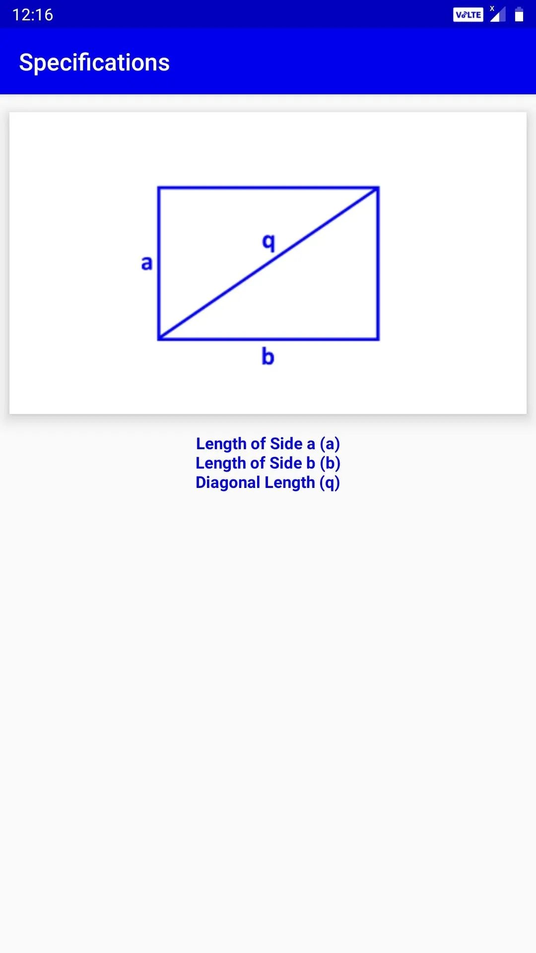 Rectangle Calculator | Indus Appstore | Screenshot