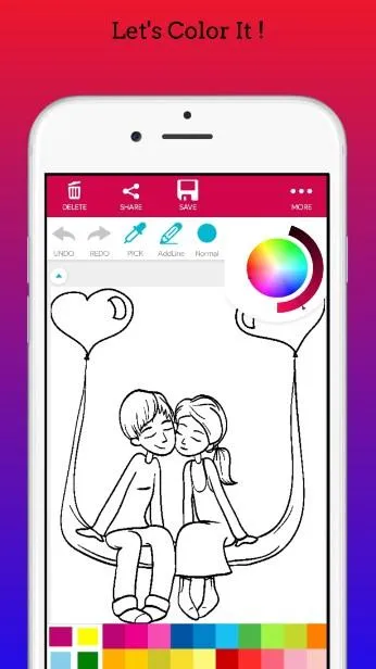 Romantic Love Coloring Book | Indus Appstore | Screenshot