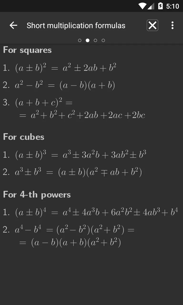 Math Formulas: Algebra, Quizes | Indus Appstore | Screenshot