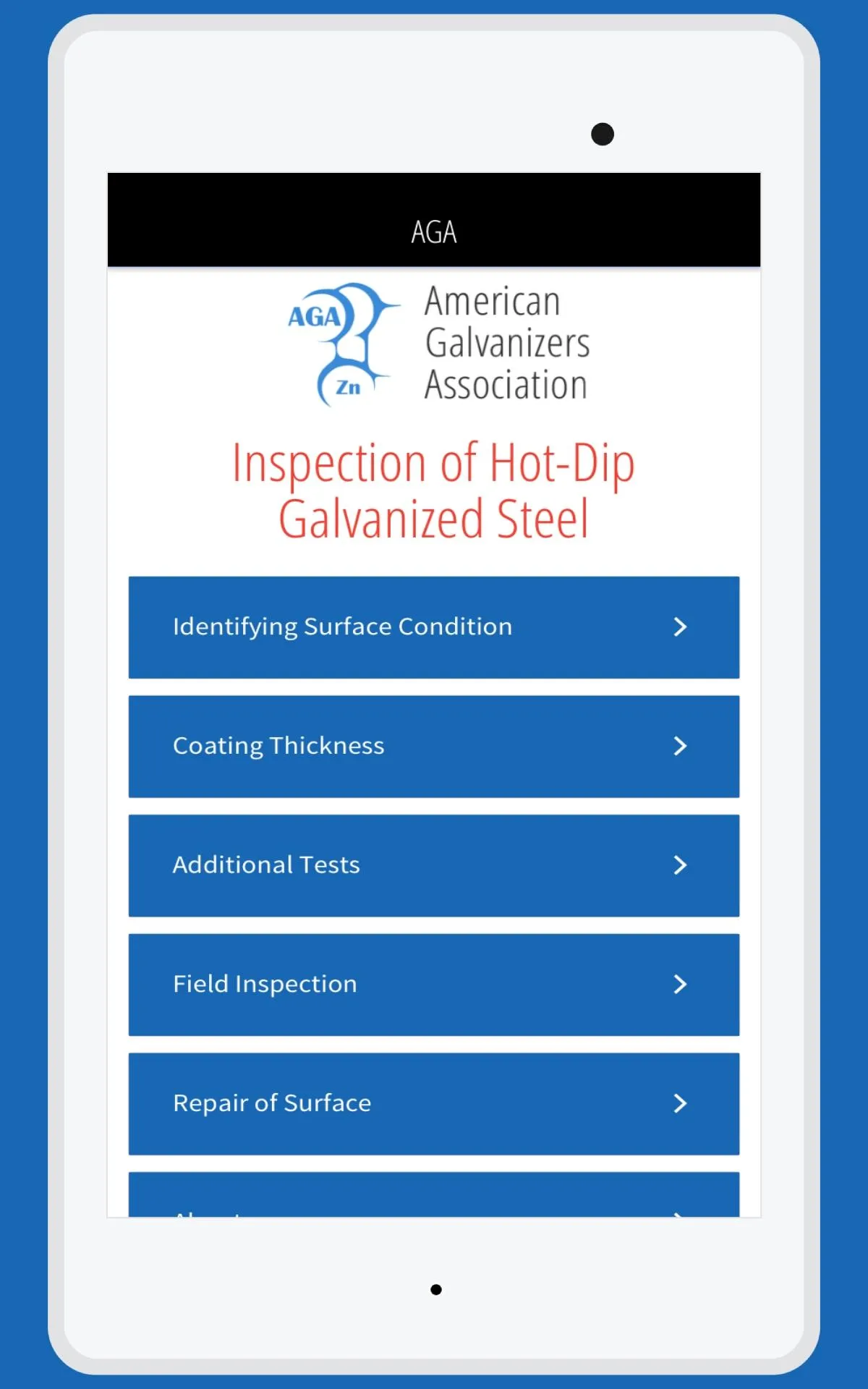 Inspection of Galvanized Steel | Indus Appstore | Screenshot