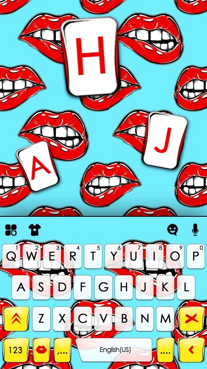 Lips Graffiti Keyboard Theme | Indus Appstore | Screenshot