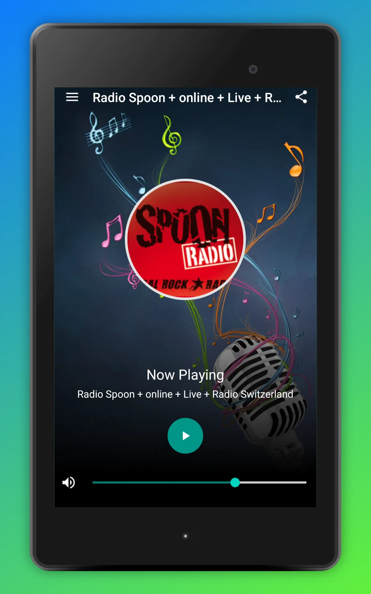 Spoon Radio Rock Schweiz App | Indus Appstore | Screenshot